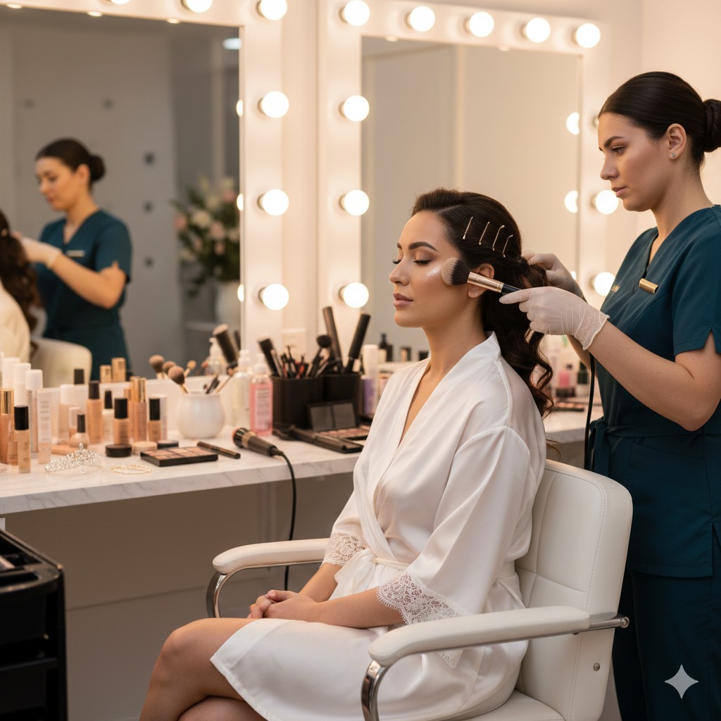 Engagement Makeup with Hairstyle